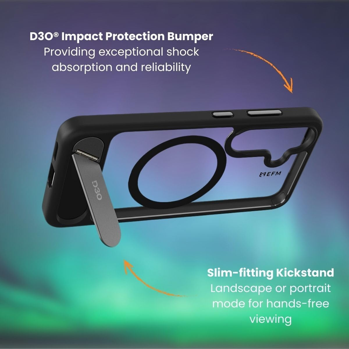 EFM Alta Case with D3O BIO for Samsung Galaxy S25 Ultra - Grey/Clear image number 4