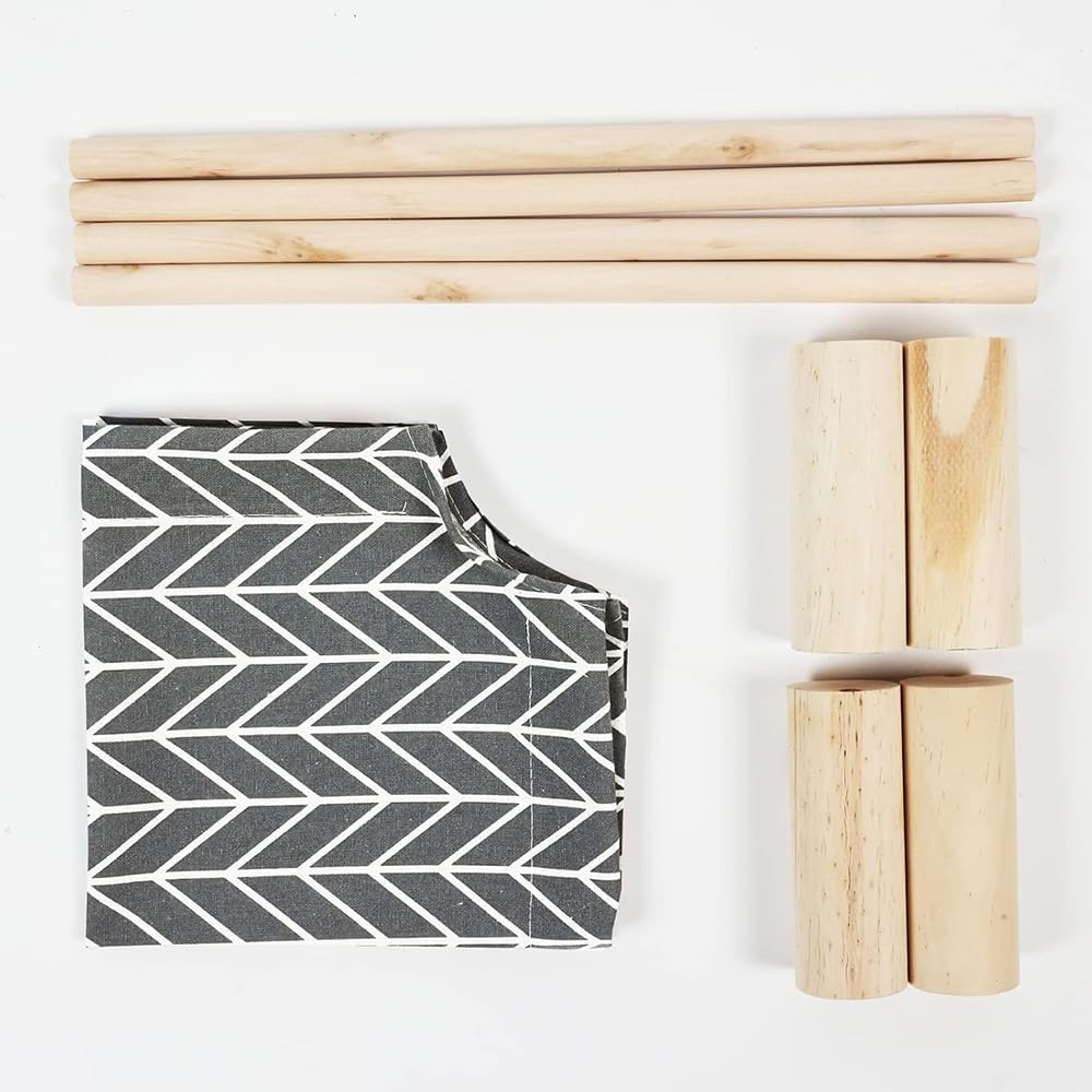 Cat Hammock Bed, Small Dog Wooden Elevated Cat Bed, Breathable Outdoor Cat Bed for All Seasons, Elevated Pet Sleeping for Indoor, Raised Cat Cots Furniture Pet Bed Puppy Bed image number 3