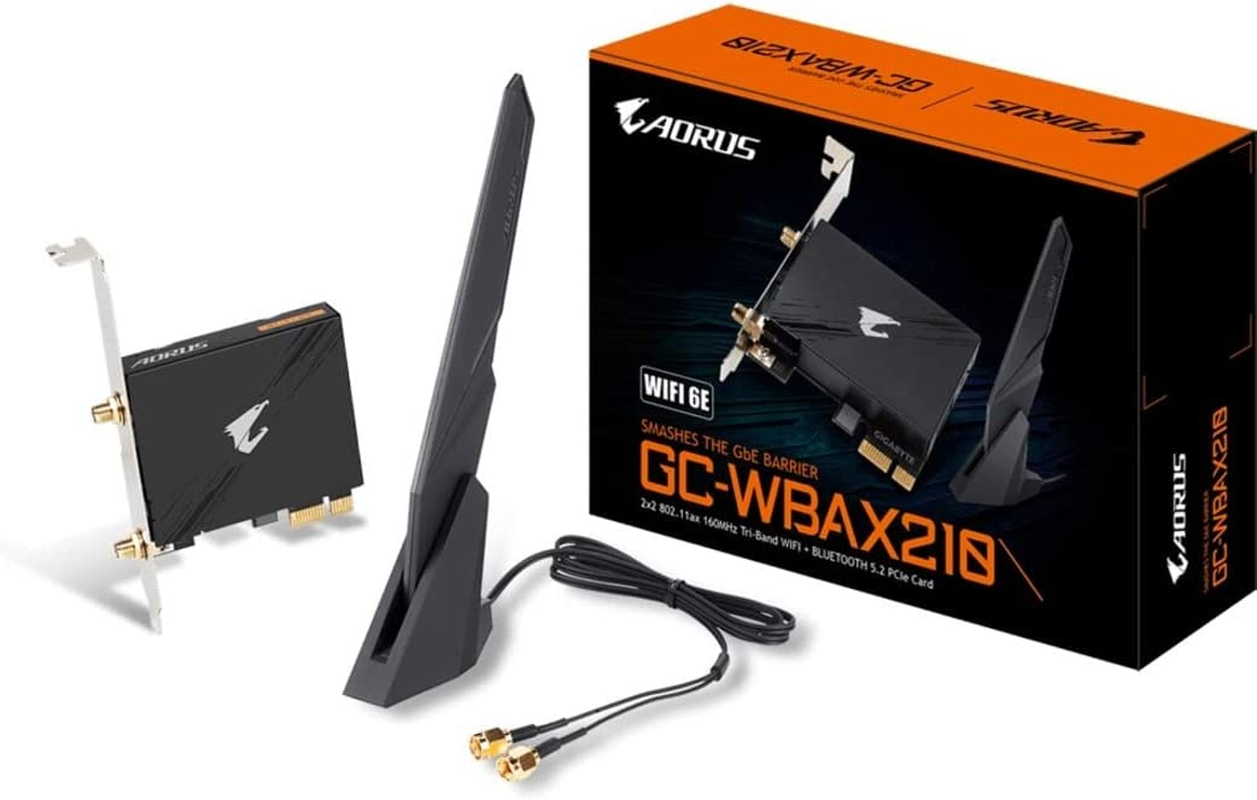 GIGABYTE Wifi 6E GC-WBAX210 (2X2 802.11Ax/ Tri-Band Wifi/Bluetooth 5.2/ Pcie Expansion Card) image number 2