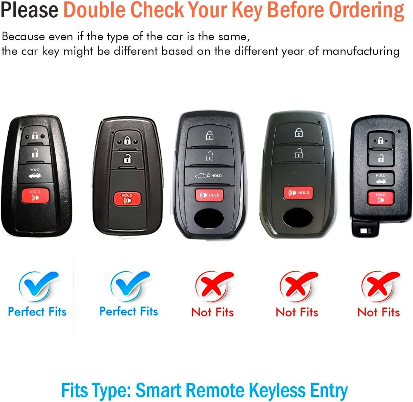 Tukellen for Toyota Key Fob Cover with Keychain Special Soft TPU Key Case Protector Compatible with 2018-2020 Toyota RAV4 Camry Avalon C-HR Prius Corolla(Only for Keyless Go)-Silver image number 3