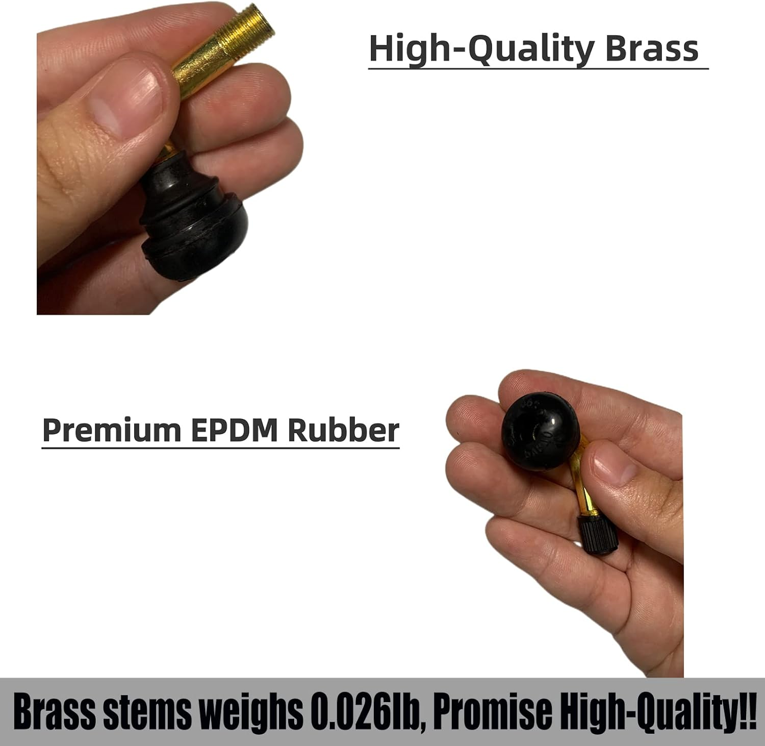 Tubeless Tire Valve Stem PVR70 8PCS Rubber Black Snap-In Brass Stems Bent 90 Degree Fits for Motorcycle Scooter ATV Fits Tubeless Tire Rim Valve Cap Tire Repair Tools image number 2