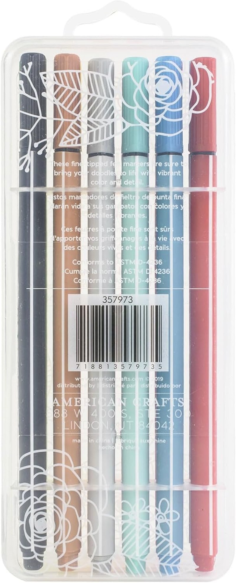 AMERICAN CRAFTS 357973 FINE Felt TIP MRKRS Brights image number 2