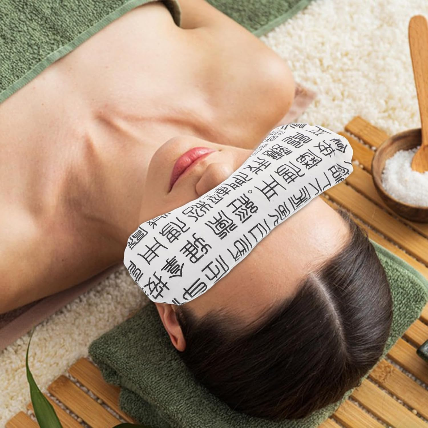 BATHVEVE Weighted Eye Pillow for Dry Eyes with Soothing Weighted Pad Relaxation and Meditation Accessory for Sleep and Yoga image number 6