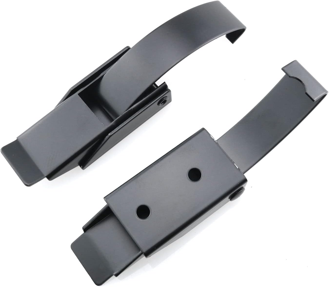 Hjgarden 2Pcs 304 Stainless Steel Draw Toggle Latch with Spring-Steel Hook, Spring Loaded Draw Toggle Clamp Clip Black Hasp Latch Catch Clasp image number 1