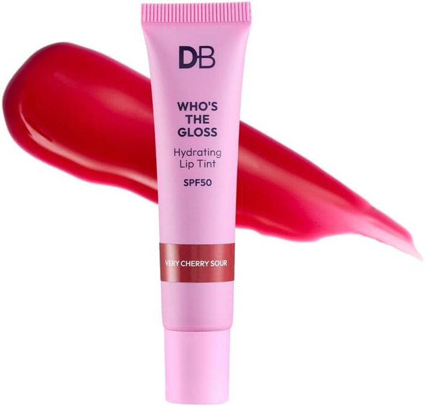 DB Cosmetics Hydrating Lip Tint with SPF50 Sun Protection - Moisturising Aloe Vera and Vitamin E Formula - Colour Lip Gloss for Daily Lip Care and Shine Protection. (Wildberry Smash) - Chocolate Kiss image number 2
