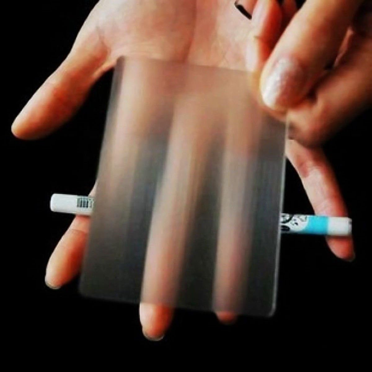 Milesmagic Magician'S Lubor Lens Gimmick | Illusion Plastic Sleeve Invisible Card for Creative See Thru Mentalism | Close up Real Street Stage Magic Tricks image number 2