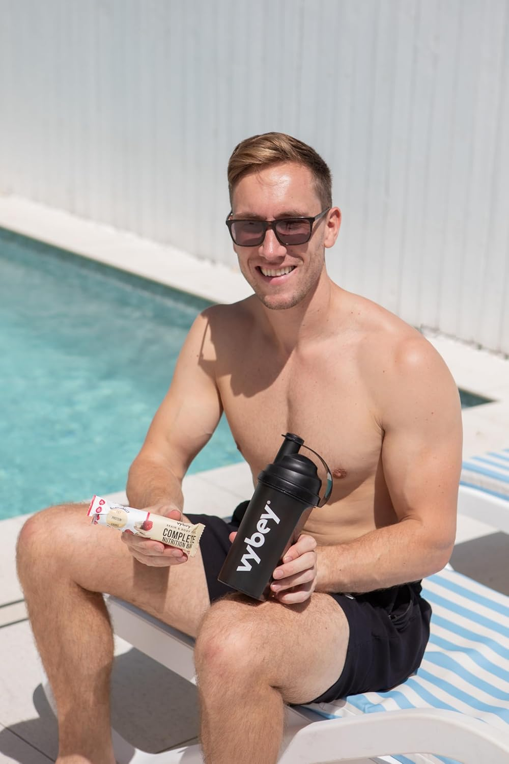 Vybey Complete Nutrition Meal Bars &ndash; 12 X 80G | 20G Protein | High Fibre | Essential Vitamins & Minerals | No Artificial Ingredients | Vegan & Gut-Friendly | White Choc Raspberry image number 2