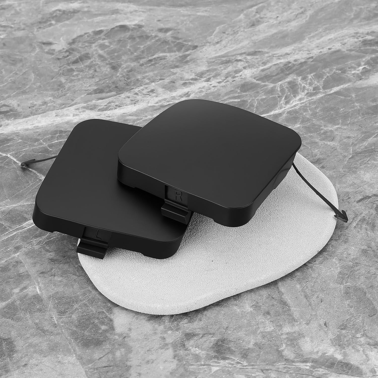 Ecsing 2Pcs Left Right Front Bumper Tow Hook Cover Replacement Part 53825-0R020+53286-0R020 Compatible with Toyota RAV4 2009-2012 image number 2