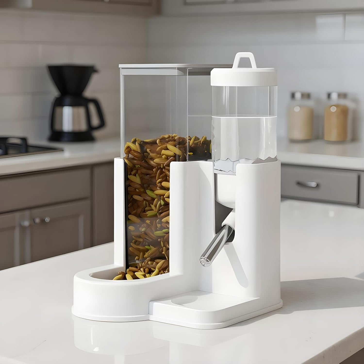 Hamster Feeder, Small Animal Waterer Automatic Feed, Pet Waterer Automatic Feed for Daily Cage, Water Dispenser, Living Room, Bedroom, Water Trips image number 1