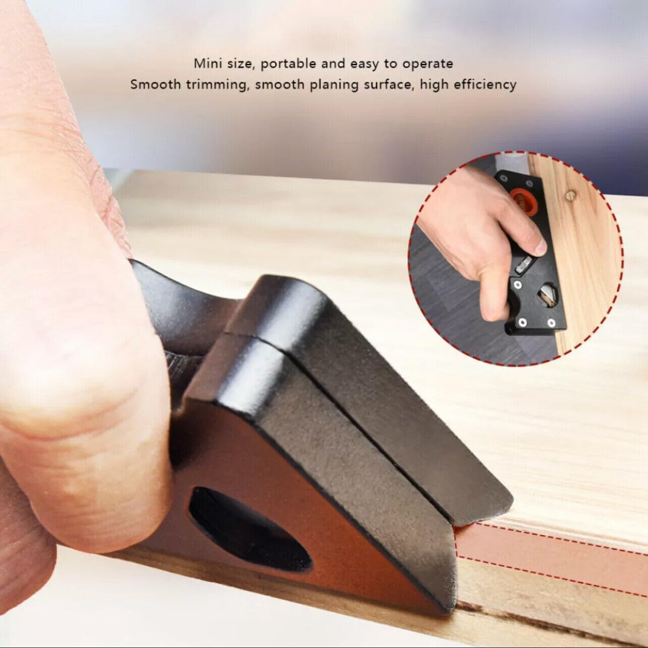AIMALL 45&deg; Bevel Planer Woodworking Edge Corner Plane Chamfering Trimming Planing Tool - Chamfer & Trim with Ease - Aluminum Alloy & Carbon Steel Design image number 4