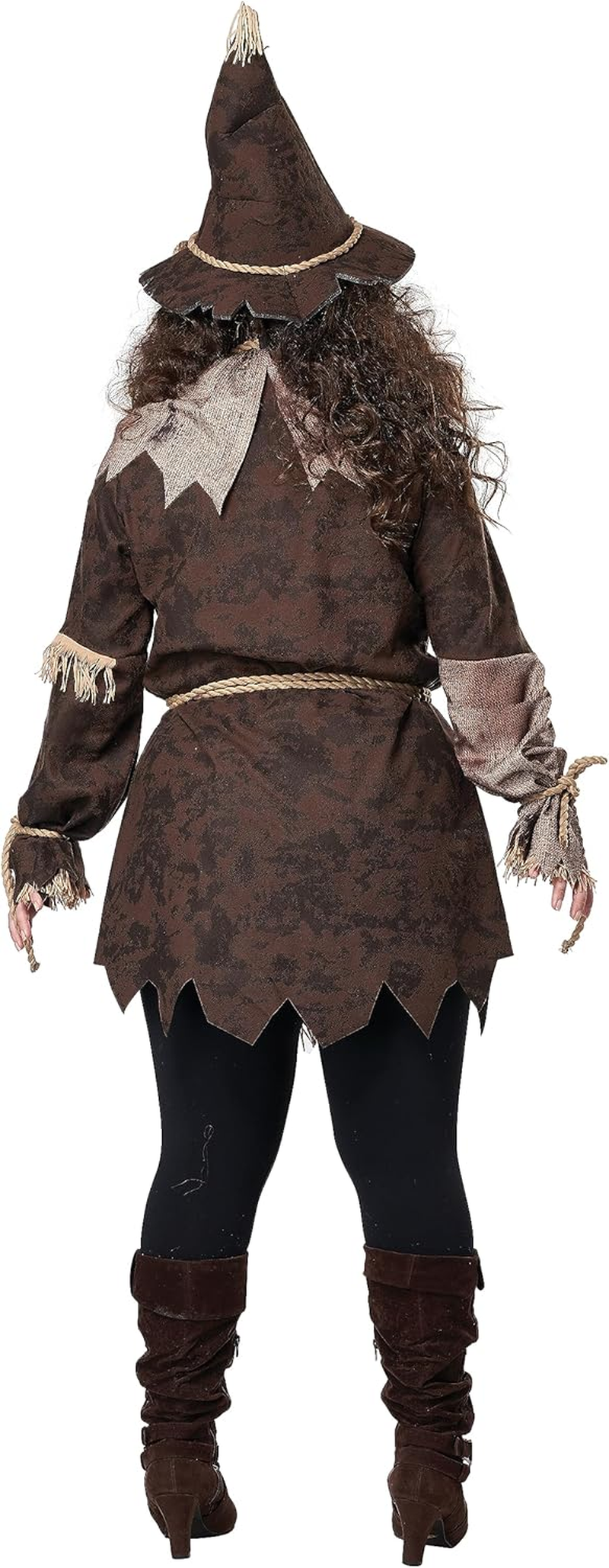 Women'S plus Size Creepy Scarecrow Costume 2X Black