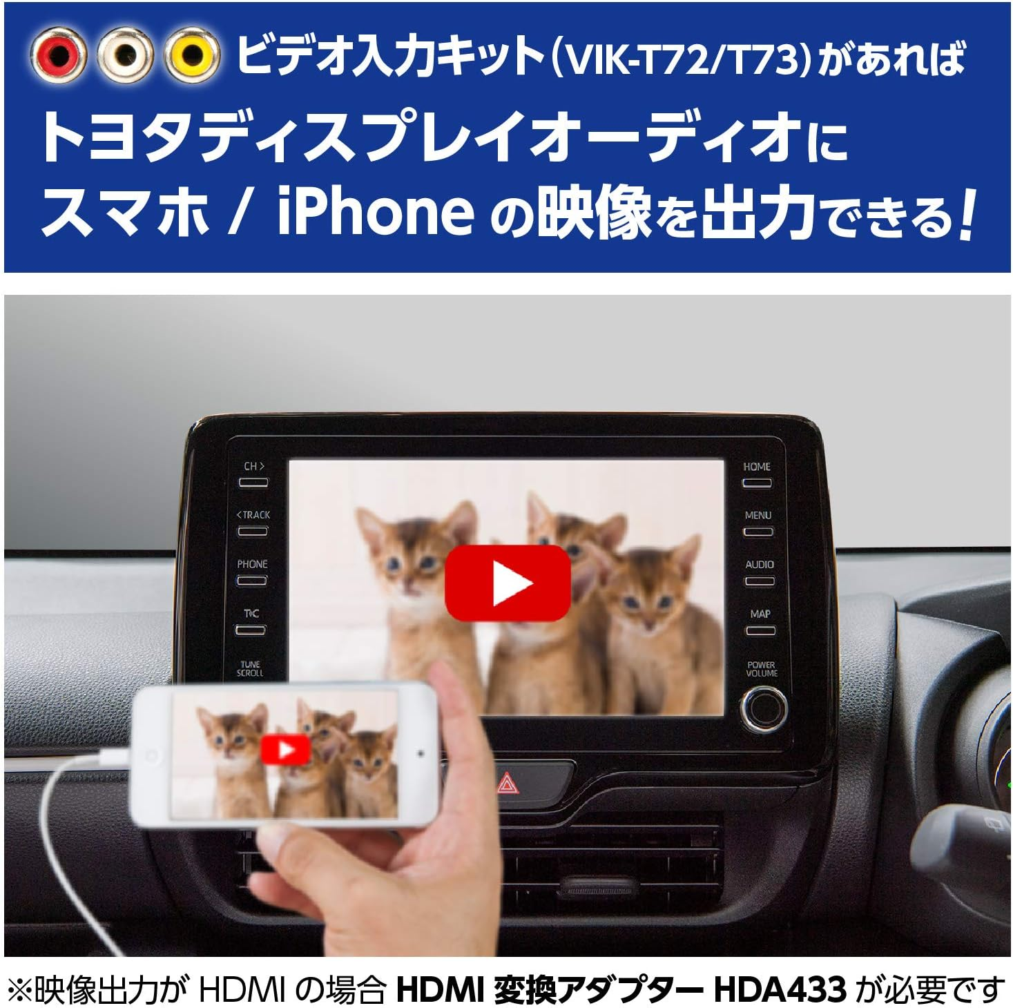 Datasystem VIK-T72 Video Input Harness Kit (No TV-KIT Function)