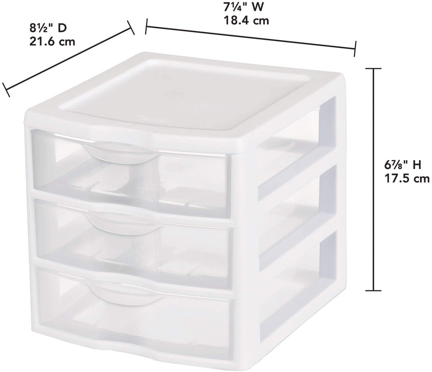 Sterilite 2073 Clearview Mini Organiser - White image number 2