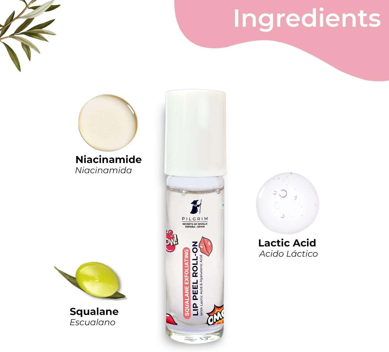 Pilgrim Spanish Squalane Lip Peel Roll Unisex 6 Ml (Transparent) image number 3