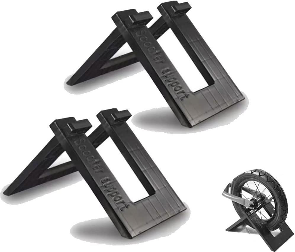 2 Pack Kids Balance Bike Parking Rack Stand Display Foldable Kickstand Holder for No Pedal Training Bicycle Scooter 10 to 15 Inch Bikes Storage Organizer Indoor Outdoor Garage