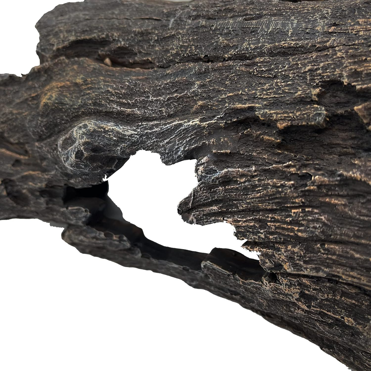 Large 35Cm Log Drift Wood Cave Hide Hole Artificial Polyresin Aquarium Ornament Aquatic Model Decoration Fish Tank Marine Decor Ornaments image number 2