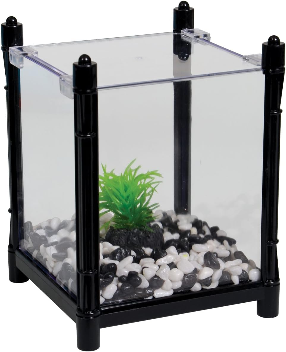 Betta Kit Bettabloc Stackable 1L Black 56119BK Fish Tank Aquarium Aqua One