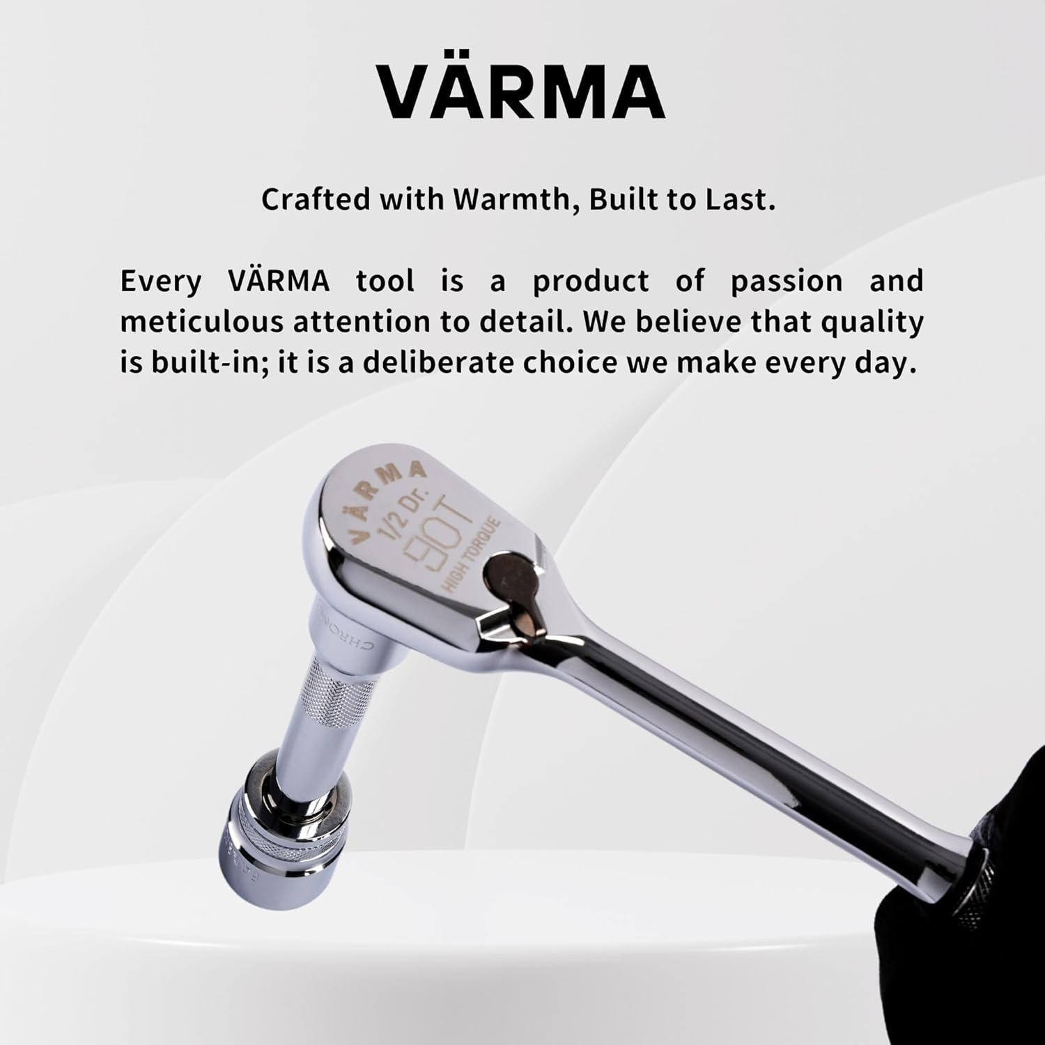 1/4-Inch Drive 90-Tooth Sealed Head Ratchet | Reversible Compact Wrench with High-Torque Single Pawl Design | Anti-Dust, 4&deg; Swing Arc, Knurled Grip, Heavy-Duty CR-V Steel for Maximum Durability image number 2