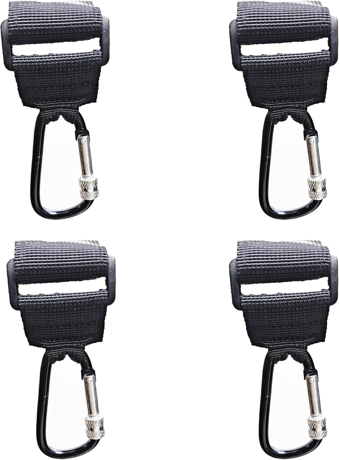 LIGHUFEIC 4 Pcs Walker Hook Hanging,Versatile Anti-Fall off Stroller Hooks for Hanging Diaper Bags Walker Rollator Crutches Wheelchair, Purses, and Shopping, Hang It Anywhere You Need It(Black) image number 2