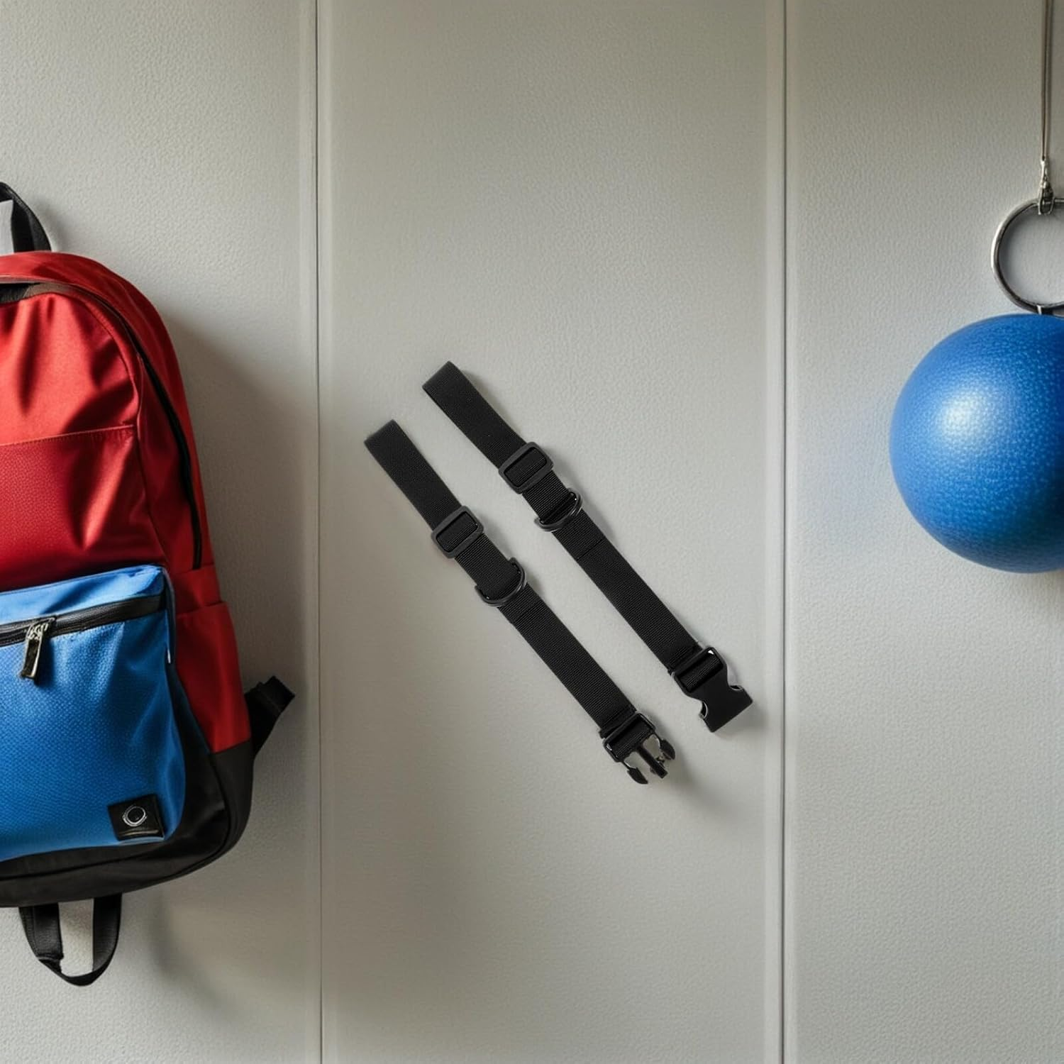 HOOTNEE 5Pcs Adjustable Heavy Duty Luggage Straps Buckle Clips, Black Universal Replacement Securing Belts for Suitcases, Backpacks, and Outdoor Gear Binding