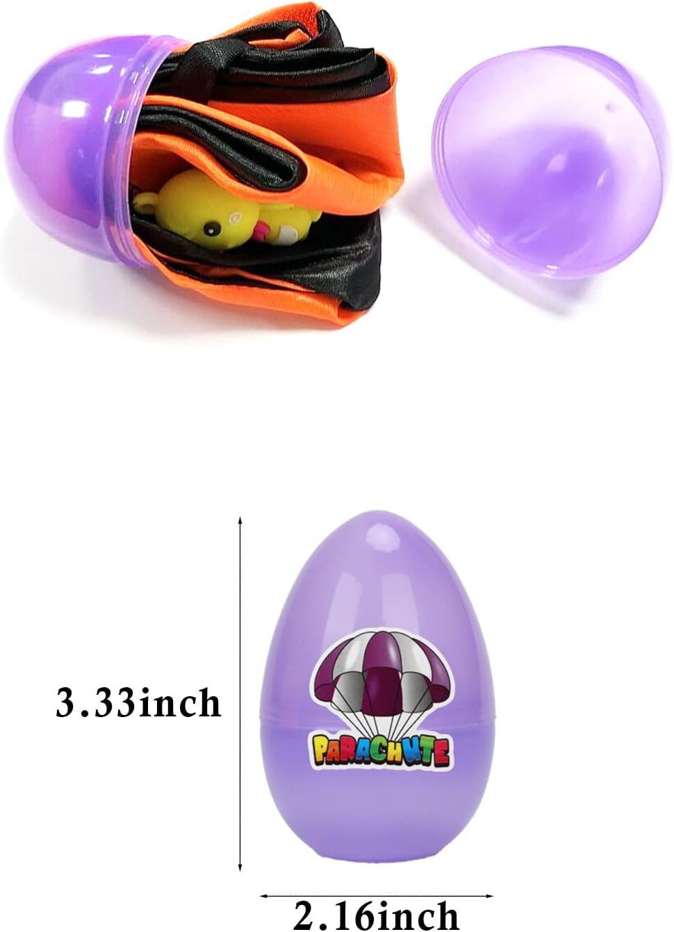 BEIGUO 6 Pack Easter Egg with Parachute Toy for Kids Girls Boys Easter Basket Stuffers Gifts image number 4