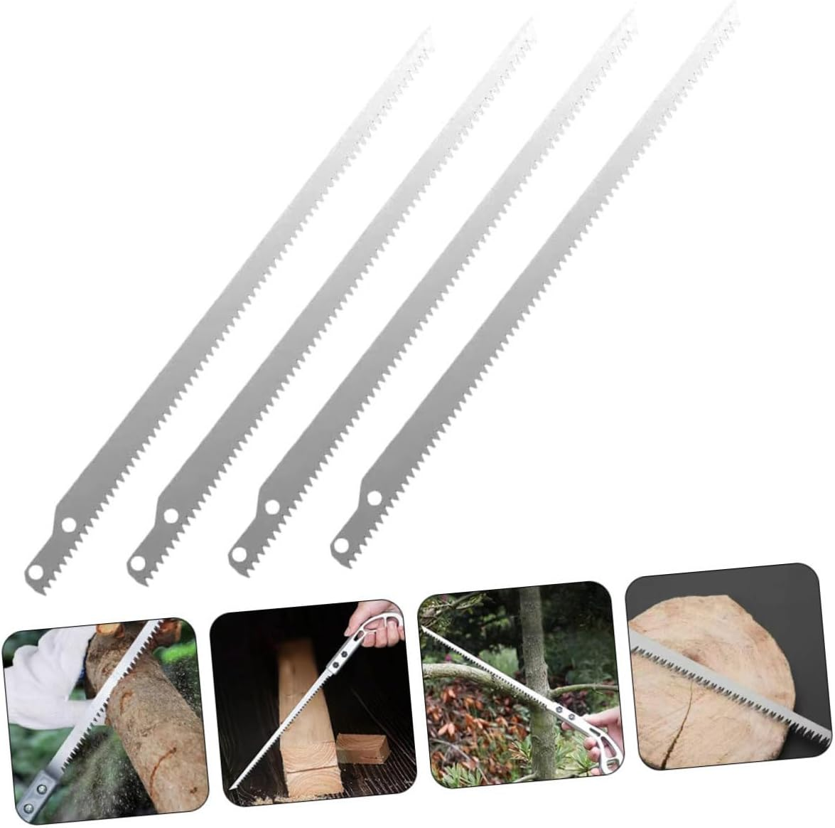 BUTIFULSIC 4Pcs Woodworking Pruning Saw Blades Steel Handcraft Replacement Blades for Bonsai Gardening Tree Cutting Portable Wood Saw Tool image number 2