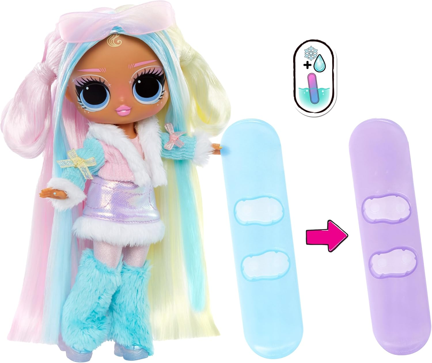 L.O.L. Surprise! Tweens Winter Snow Dummy Doll - Candilicious with Colour Changing Snowboard + 10 Cool and Frosted Outfits and Accessories, Ages 4+ image number 2