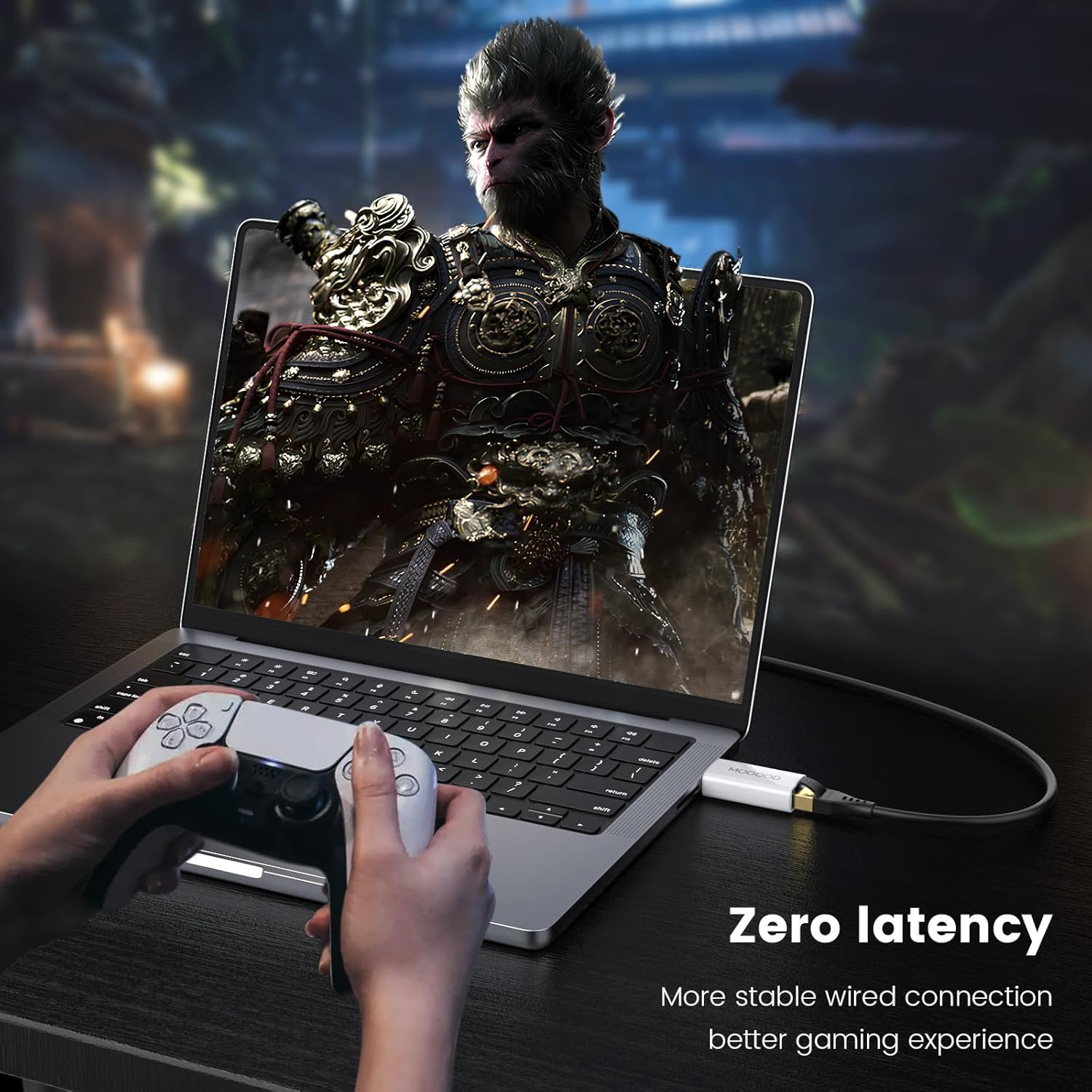 MOGOOD USB C to Ethernet Adapter, Gigabit Ethernet to USB Type C, Type C (Thunderbolt 4/3) to Rj45 Network Internet LAN Adapter for Iphone 15 Pro/Max, Macbook Pro/Air, Ipad Pro and More. image number 4