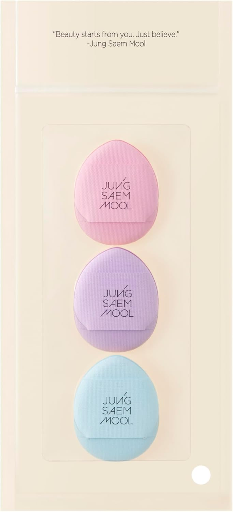 [JUNGSAEMMOOL OFFICIAL] Skinny Tap Puff Macaron Edition (3Pcs) | Finger Puff | Mini Makeup Puff | Korean Makeup Artist Brand image number 2