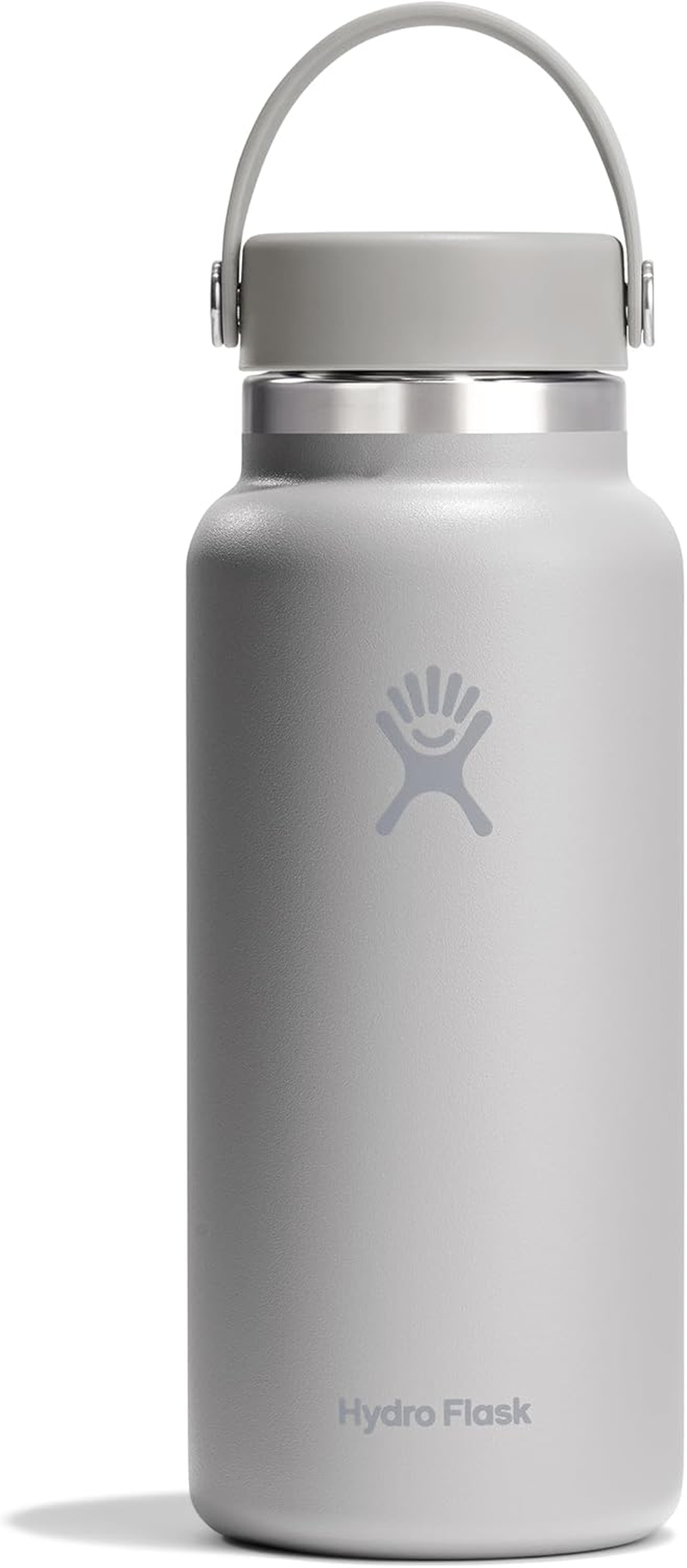 HYDRO FLASK - Wide Mouth Water Bottle 946 Ml (32 Oz) - Vacuum Insulated Stainless Steel Water Bottle with Flex Straw Cap - Jelly Green