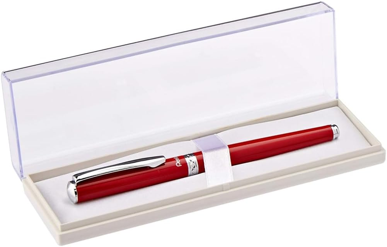 Pentel Sterling Ballpoint Pen Retractable 0.8Mm Medium Pink Barrel Black Ink Pen in Premium Gift Box (B811P-PBOX)