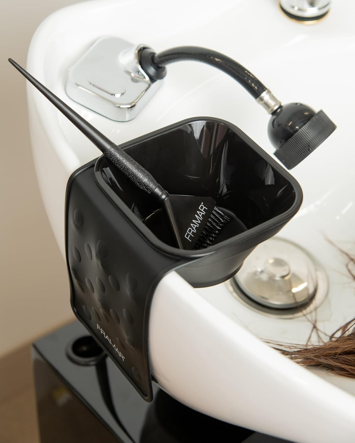 FRAMAR Toning Tub Hair Dye Bowl &ndash; Hair Color Bowls for Hairstylist, Hair Color Bowl, Hair Color Mixing Bowl, Hair Dye Bowls, Suction to Sink or Shampoo Station for Easy Toning &ndash; 2Pc image number 4