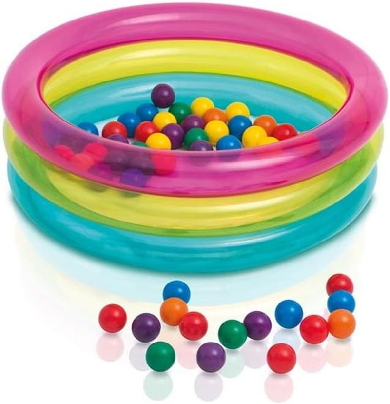 INTEX 48674NP - Classic 3-Ring Baby Ball Pit, Ages 1-3, Size 86Cmx25Cm image number 1