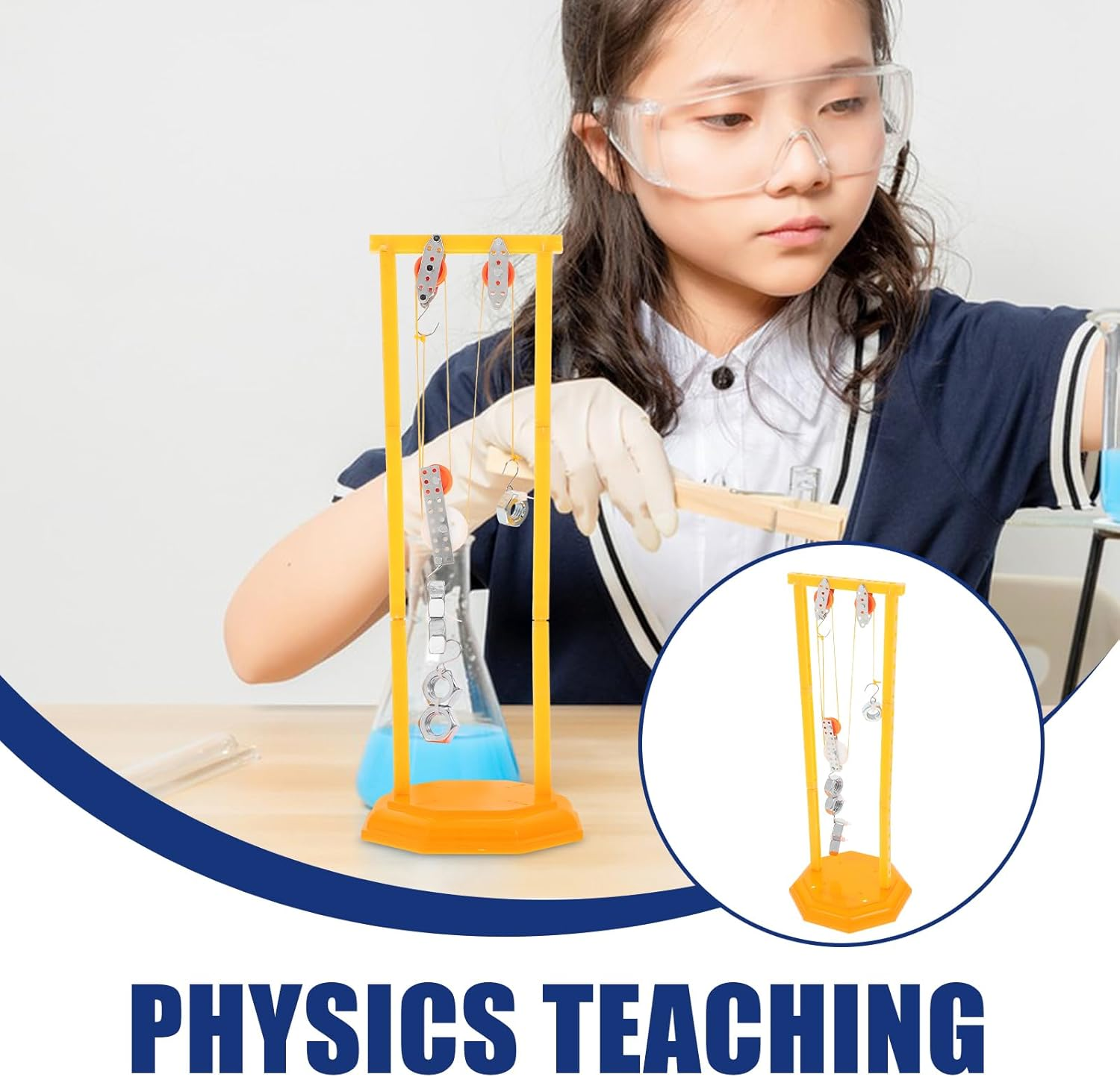 Iplusmile Physics Pulley Experiment Set Toy, Lab Rc Robot Kit Pulley Block Kits DIY Combiaction Educational Science Stem Pulley Kit System image number 1