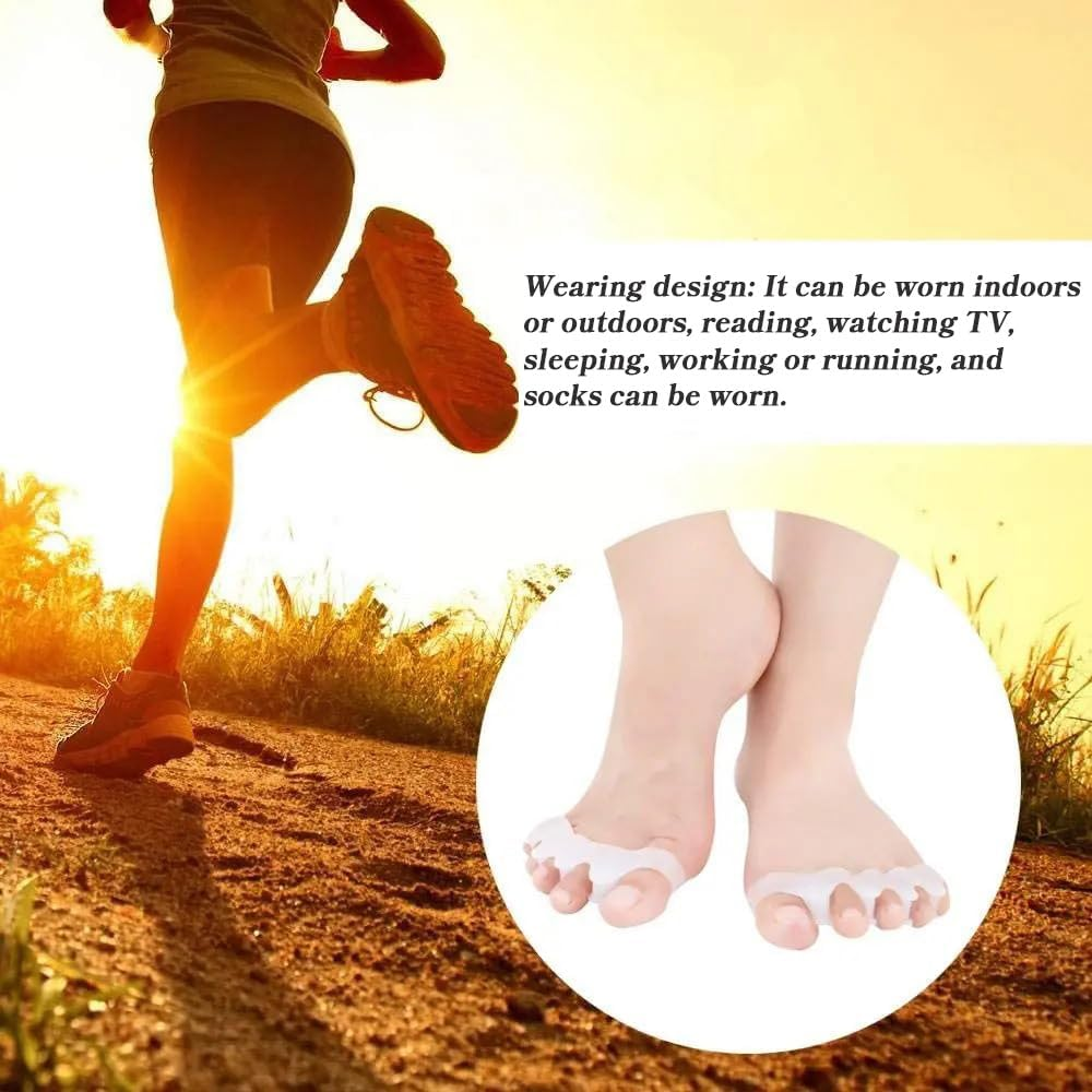 QISANKEE Silicone Toe Spacers, Toe Separators for Correct Toes Alignment, Soft Gel Toe Spacers to Correct Bunions and Restore Toes to Their Original Shape, Hammer Toe Straightener for Plantar Fasciitis for Women & Men image number 6
