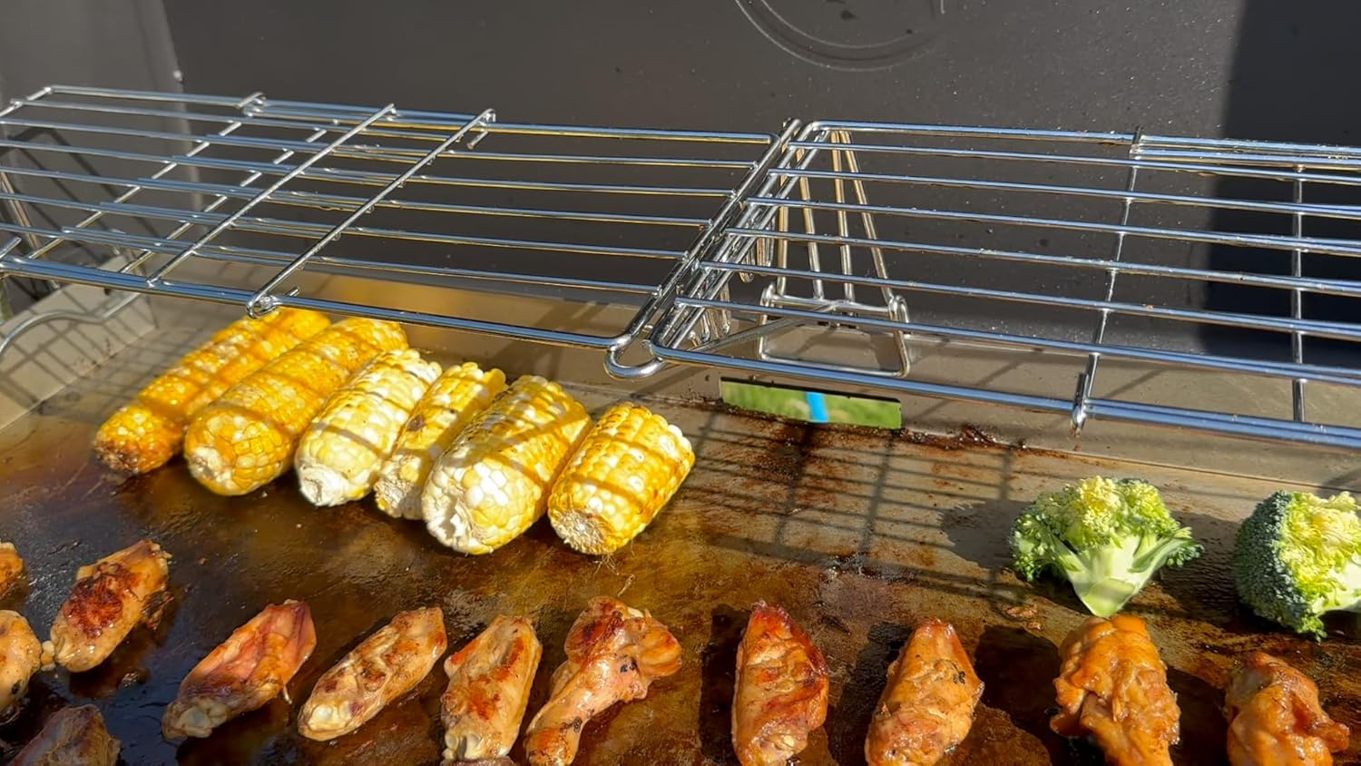 Adjustable Warming Rack for Blackstone 17-36 Inch Griddles, Weber 28" Griddle, Camp Chef & Pit Boss Tabletop Griddles image number 2