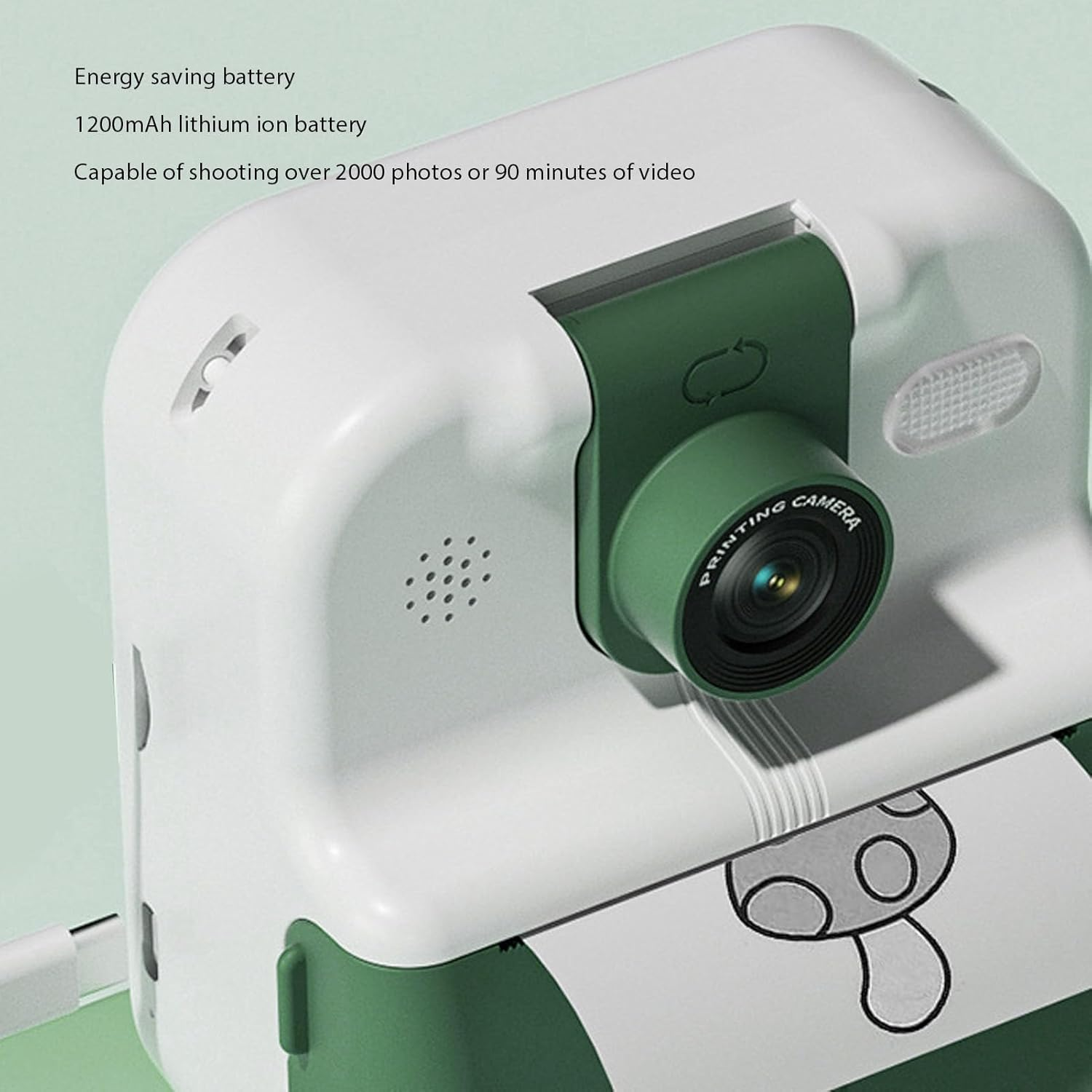 Instant Print Camera, 48M 1080P Wifi Digital Camera with Printer Support Video Music Playback Game, 180&deg; Rotating Lens, Thermal Printer Camera with Various Filters and Stickers - -2214240140312 image number 3