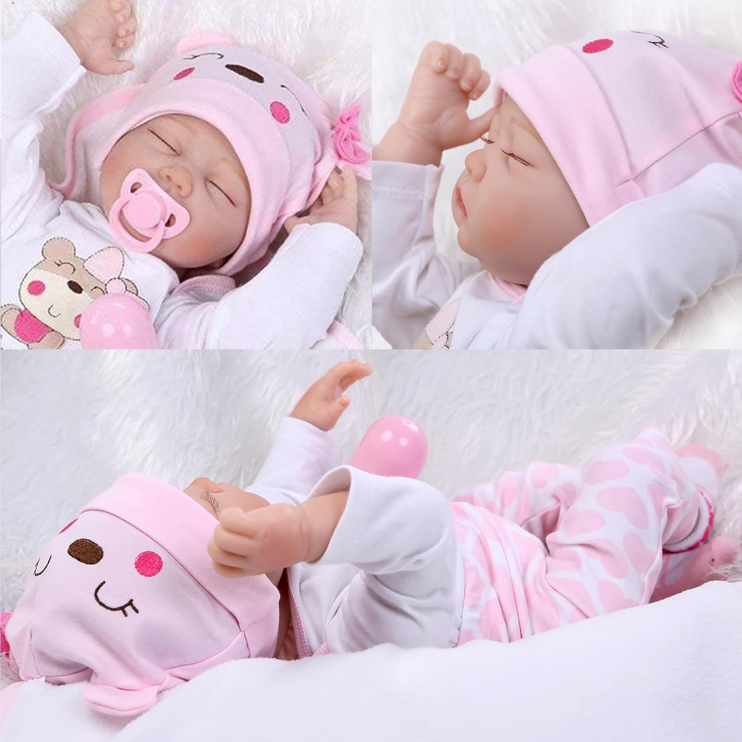 RUNGQIANY 22 Inches 55 Cm Realistic Reborn Doll Full Body Silicone Girl 22Inch Lifelike Baby Doll Silicone Vinyl Toy Birthday Gift Reborn Toddler Dolls Newborn Reborn Babies Toys Xmas Gift (22 Inch) image number 6