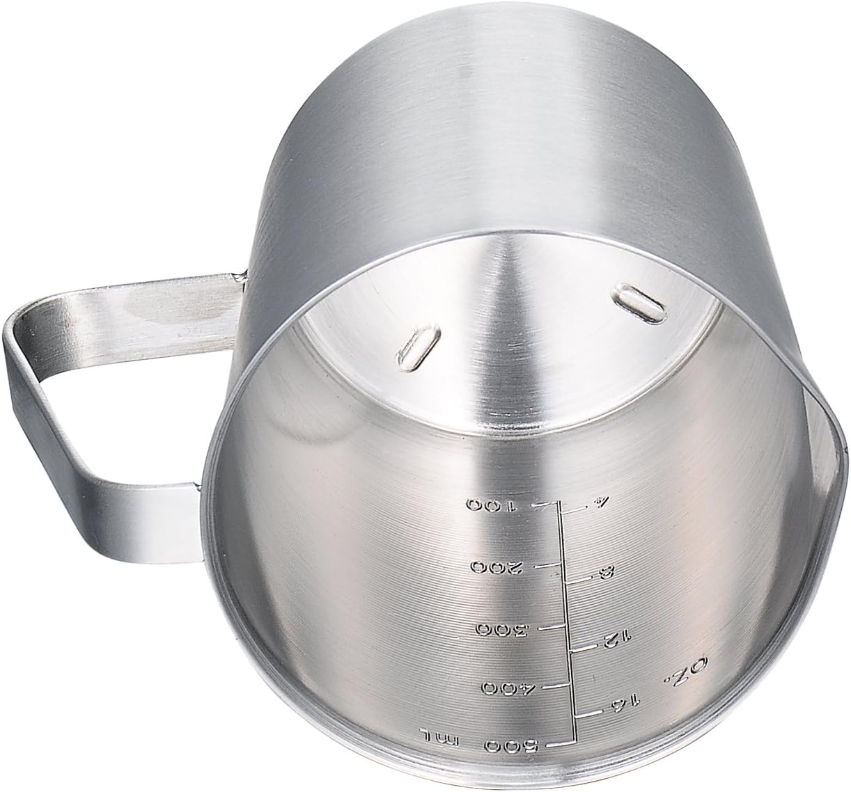 KSENDALO 16Oz/2Cup SUS304 Stainless Steel Measuring Cup - Precision Engraved Markings for Liquid, Coffee, Milk & Espresso - 500Ml Kitchen Mixing Pitcher, Canister & Container for Baking & Frothing image number 2