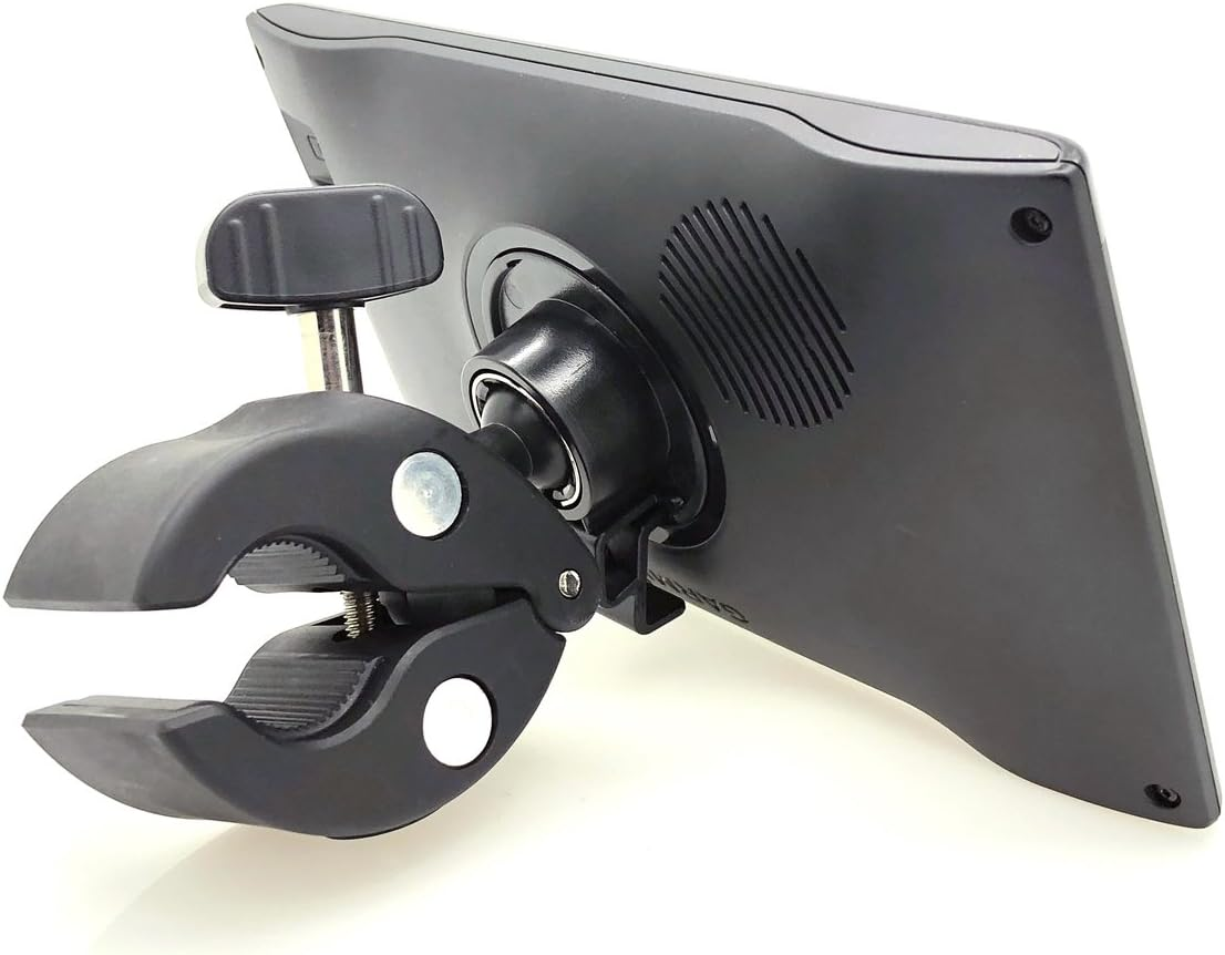 Heavy Duty Bike Motorcycle Clamp Mount Holder for Garmin Nuvi 52LM 54 55LMT 56LMT 57LMT 58LMT 66 67 68 2557 2559LMT 2597 2598 2639 2689 2699 Drive Drivesmart 51 60 61 62 63 65 67 LMT T GPS image number 1