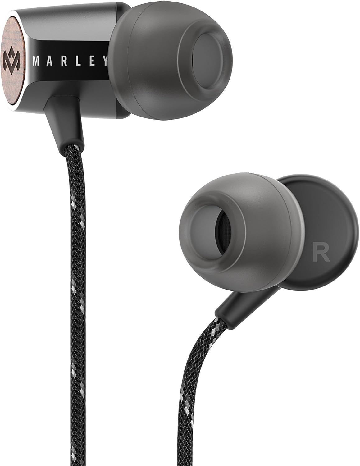 Marley Uplift 2.0 - Noise Isolating In-Ear Headphones/Earphones, 9Mm Drivers, Hands-Free Calling In-Line Mic, 1 Button Control, Includes Earbuds in 3 Sizes for Perfect Fit &ndash; Signature Black image number 3