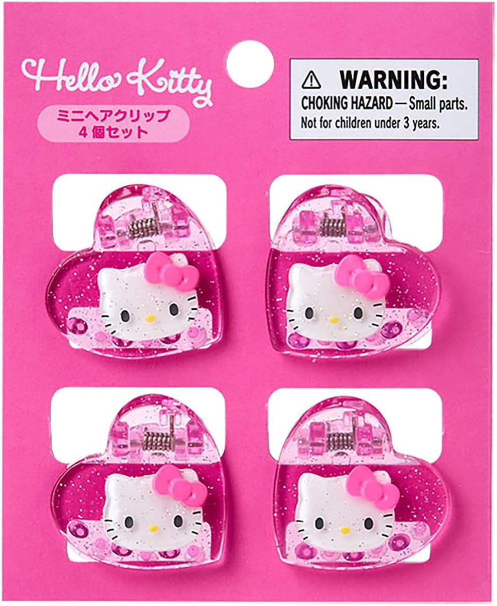 Sanrio 159085 Mini Hair Clips, Set of 4, Cinnamoroll, ABS Resin, Ages 3 and Up