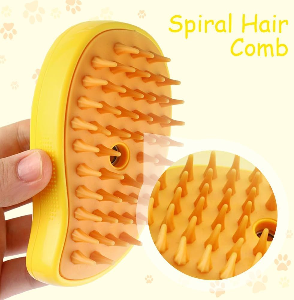 Steamy Cat Brush, 4 in 1 Multifunctional Cat Steamy Brush, Steam Cat Hair Brush for Massage, Cat Brush with Steam, Pet Steam Brush for Removing Tangled and Loose Hair /152 image number 3