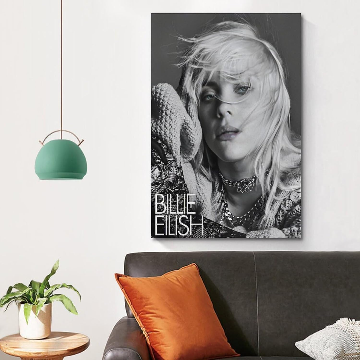Billie Eilish Canvas Poster Painting Wall Art Picture Home Decor Print for Bedroom Living Room Dorm Study Bar Office 16X24Inch(40X60Cm) Unframe-Style image number 2
