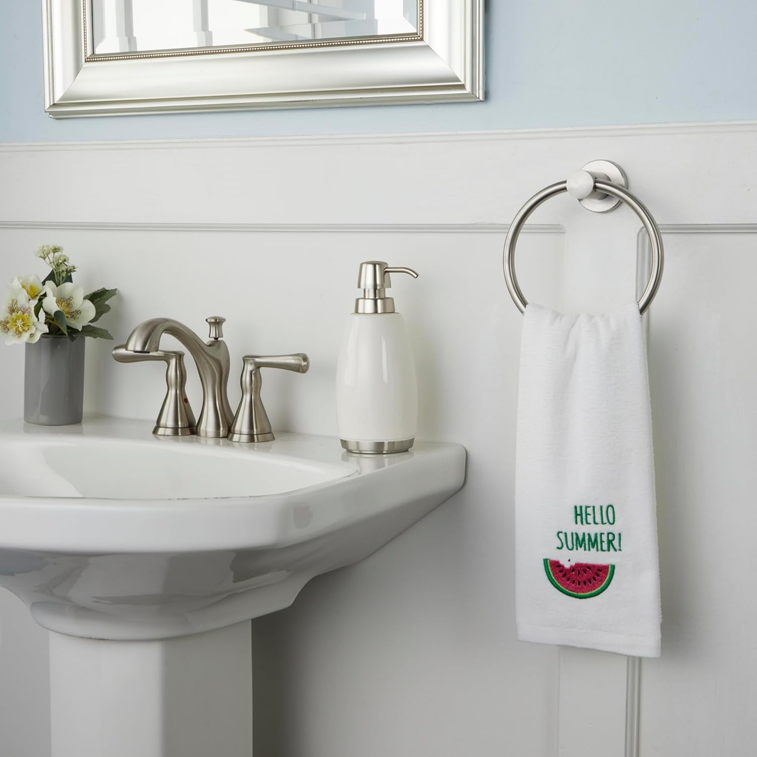 SKL Home by Saturday Knight Ltd. Hello Summer Hand Towel Set, White image number 2