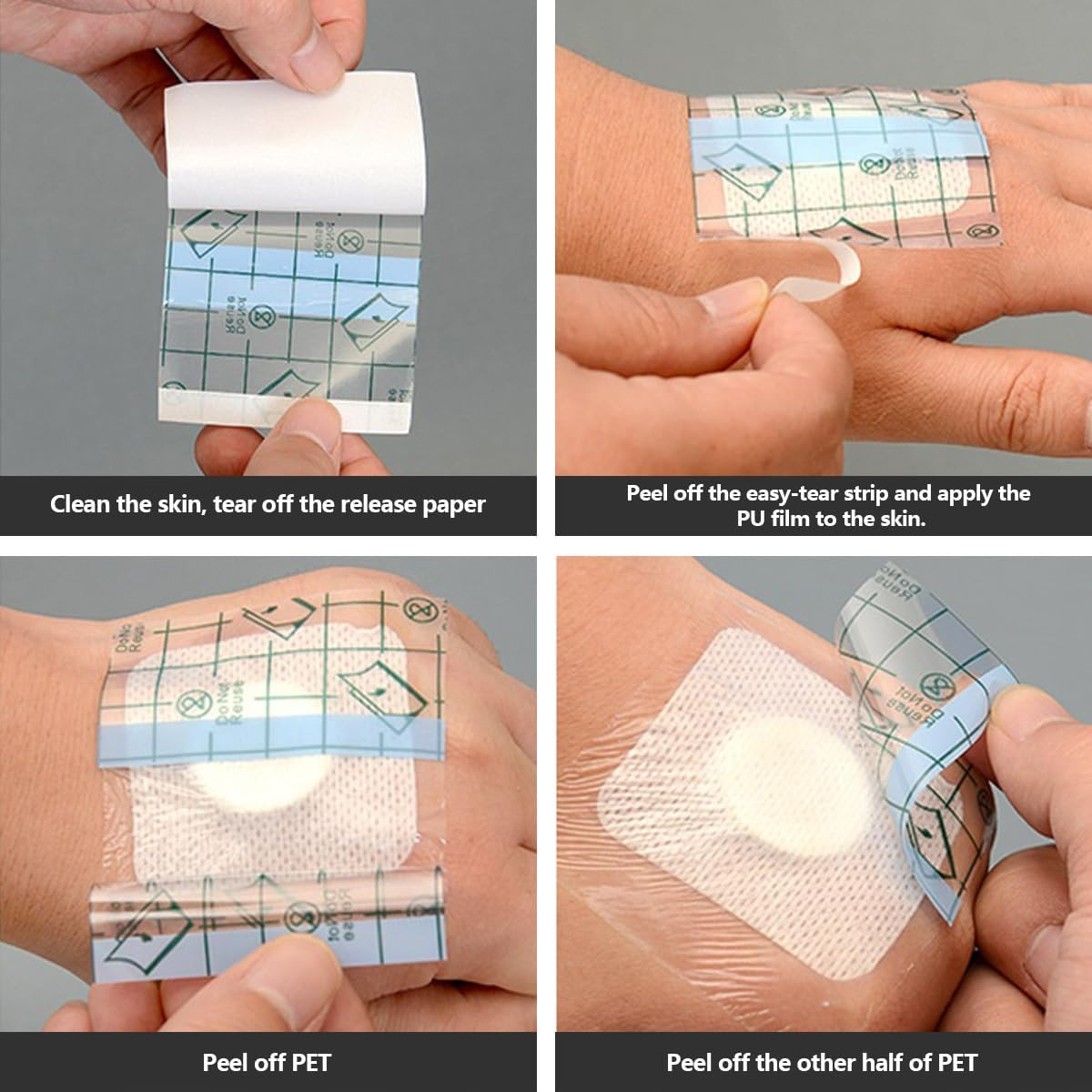 1Pcs 5 M X 15 Cm Tattoo Bandage,Second Skin Tattoo,Waterproof Tattoo Skins,Tattoo Cover Up,Transparent Stretch Adhesive Bandage Tape Retention Dressing Tapes image number 3