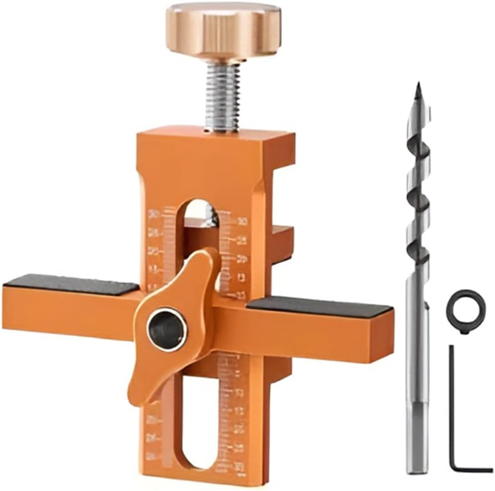 HHWRT Cabinet Door Positioning Tool, Cabinet Door Installation Positioner, Versatile Locator Pocket Hole Jig Kit, Adjustable Length Cabinet Aid Positioner, Aluminum Alloy Mounting Hardware image number 4