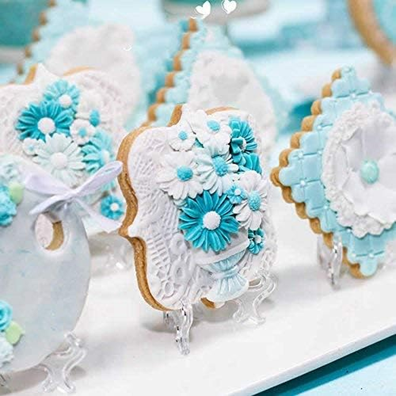 2 Pieces Decorative Silicone Molds, Chrysanthemum Flower and Bow Tie Shaped, Finegood Chocolate Fondant Clay Sugar Craft Soap Decoration Molds DIY Baking Cake Tool - Pink image number 5