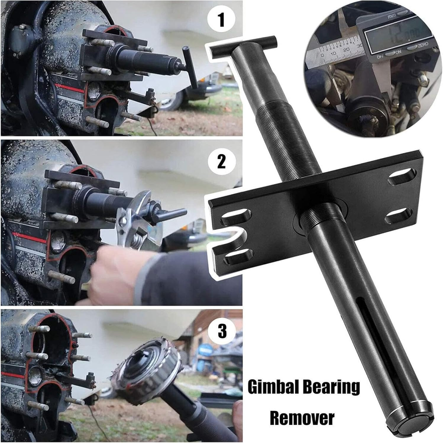 Gimbal Bearing Puller, Automotive Repair Tool, Blind Hole Engine Alignment, Bearing Puller, Internal Gear Extractor Remover for Car, 18.11X4.33X1.97 Inches