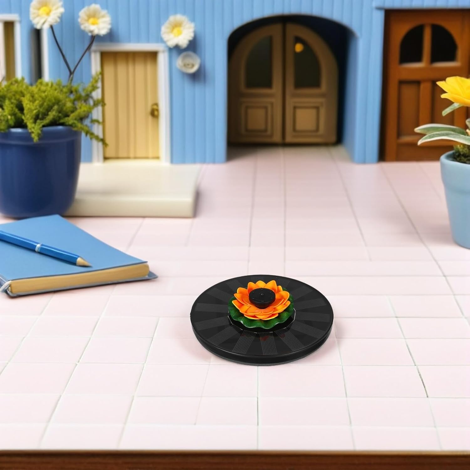 COHEALI Solar Powered Floating Fountain Lotus Shape for Bird Baths and Ponds Easy Setup Solar Outdoor Water Feature Enhancing Garden Decor and Creating Vibrant Atmosphere image number 6